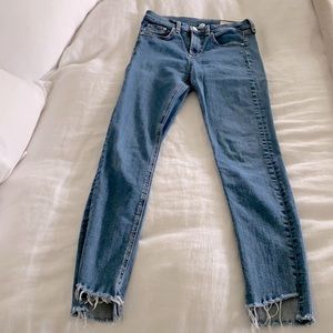 Rag and Bone high rise ankle skinny Jean, 26